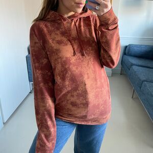 Lululemon Athletica Tie Dye Pullover Hoodie Orange Small